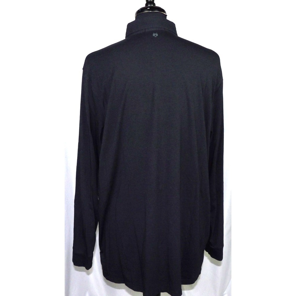 GREYSON Long Sleeved Black Cotton Blend Stretch Polo Golf Shirt Men's XXL - Picture 4 of 7